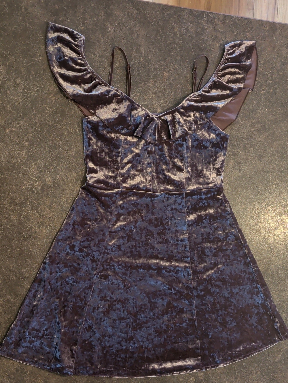 Crushed Velvet Mini Dress